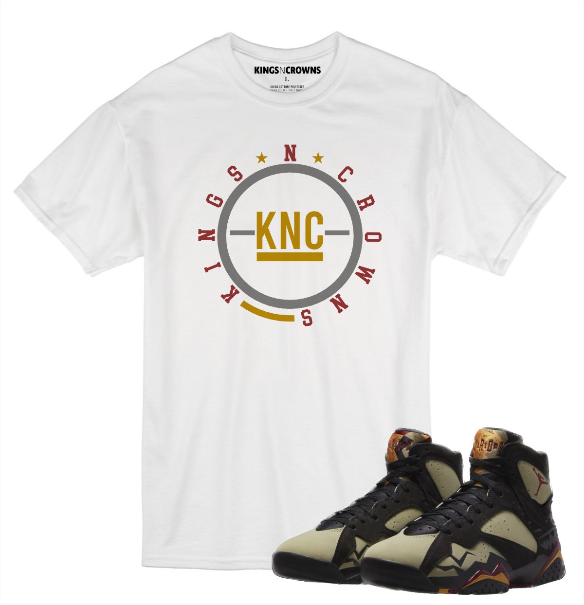 Tee shirt good to match Air Jordan 7 Citrus Sneakers Kings N Crowns God Always Wins