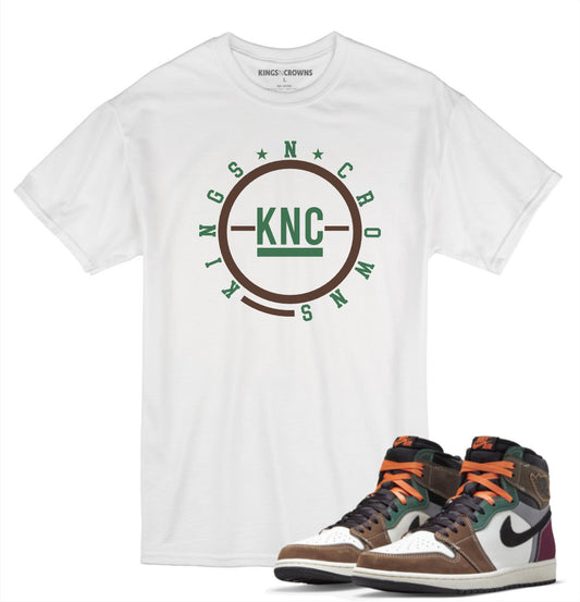 Tee shirt to match Air Jordan 1 Hand Crafted sneaker. KNC Kings N Crowns