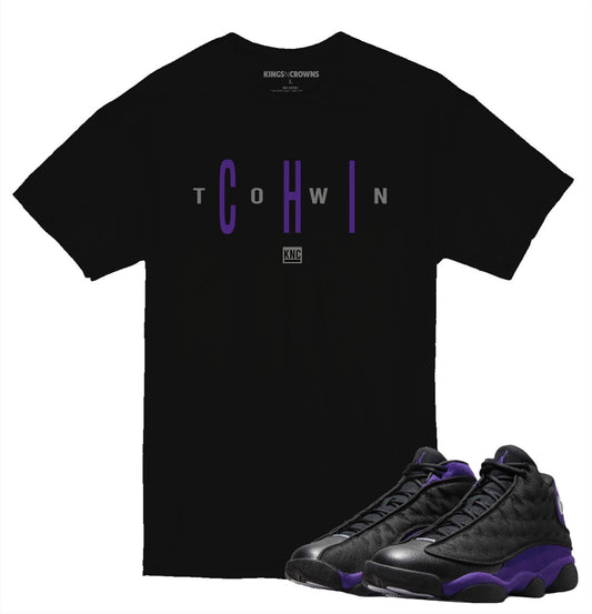 Tee shirt to match Air Jordan 13 Court Purple. KNC Chi Town