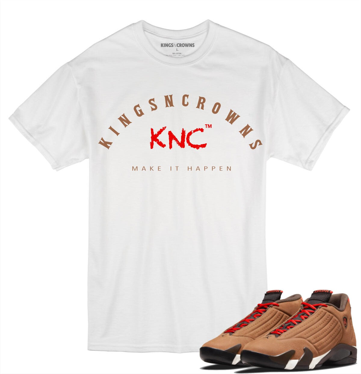 Tee shirt to match Air Jordan 14 Winterized sneaker. KNC Kings N Crowns