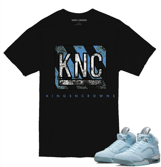 Tee shirt to match Air Jordan 5 Bluebird sneaker. KNC