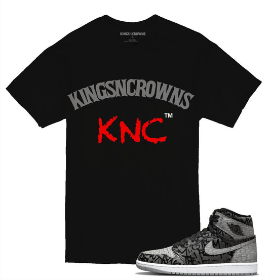 Tee shirt to match Jordan 1 Rebellionaire Sneakers. KNC Kings N Crowns