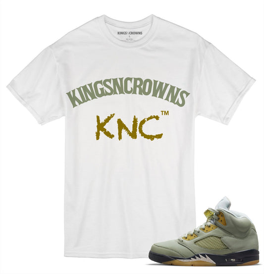 Tee shirt to match Jordan 5 Jade Horizon Sneakers. KNC Kings N Crowns