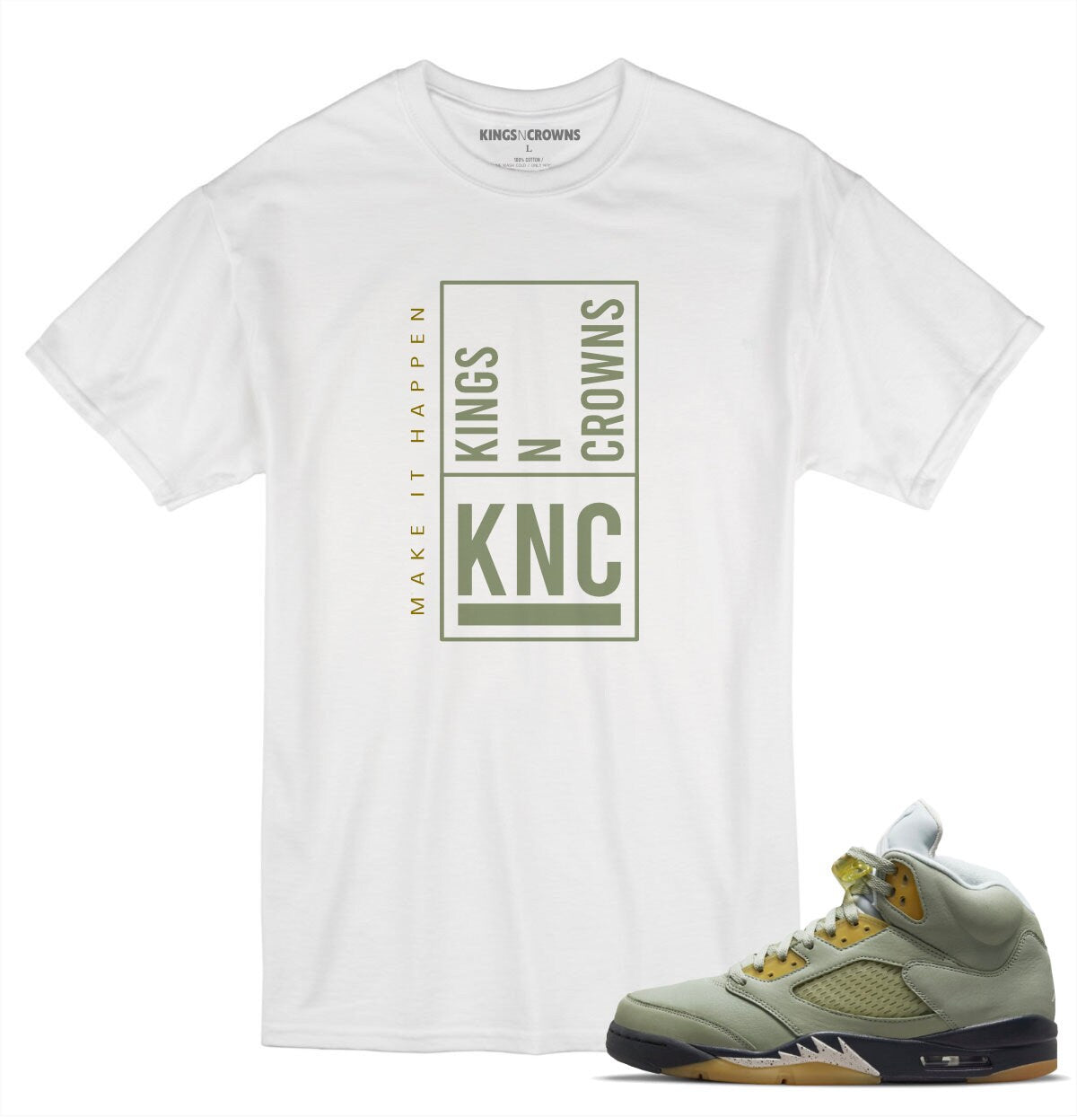 Tee shirt to match Jordan 5 Jade Horizon Sneakers. KNC