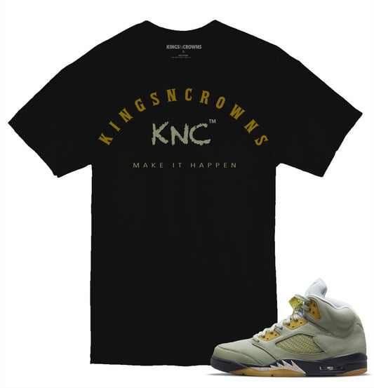 Tee shirt to match Jordan 5 Jade Horizon Sneakers. Kings N Crowns KNC