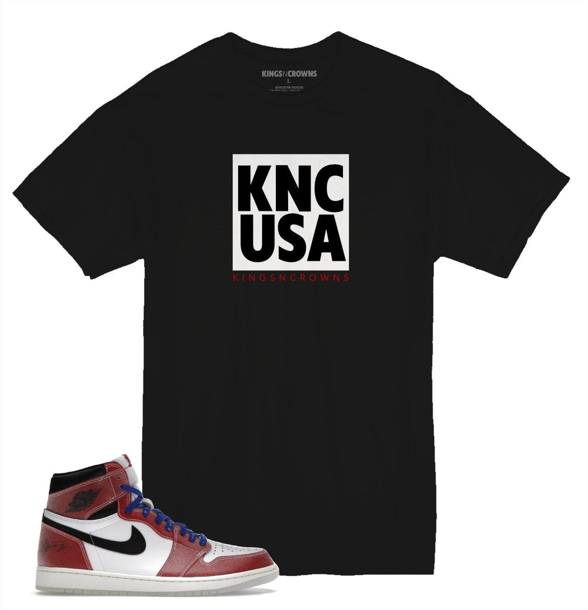 Tee shirt to match Air Jordan 1 Trophy Room sneaker. Kings N Crowns KNC USA