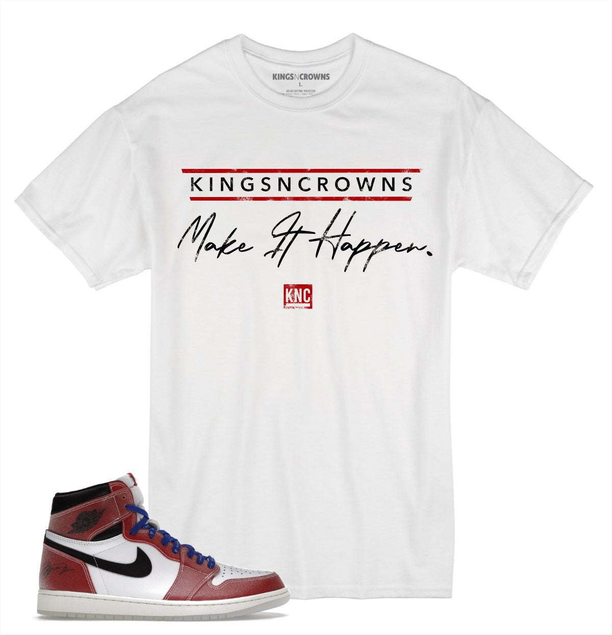 Tee shirt to match Air Jordan 1 Trophy Room sneaker. Kings N Crowns Make It Happen