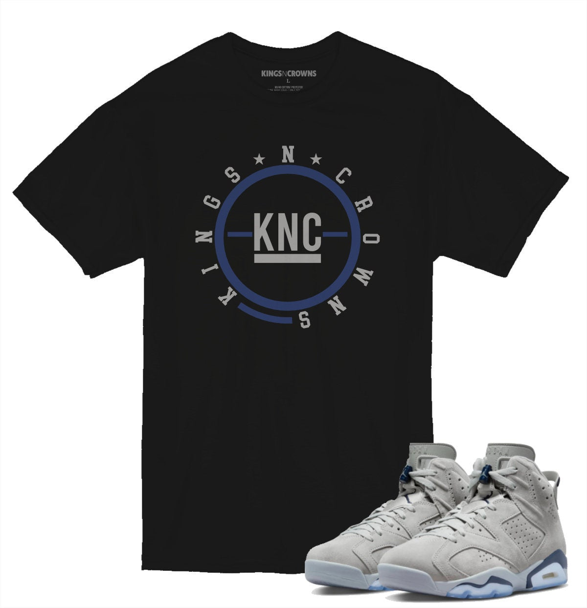 Tee shirt to match Air Jordan 6 Georgetown Sneakers. KNC