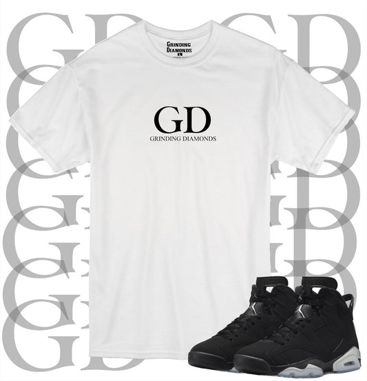 GD Tee shirt to match Jordan Retro 6 Metallic Sneakers. Grinding Diamonds